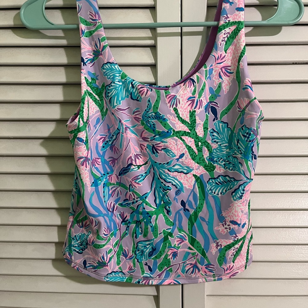 New Woman’s Luxletic Lily Pulitzer Reversible Active Tank XS Seacret Escape - Picture 1 of 6